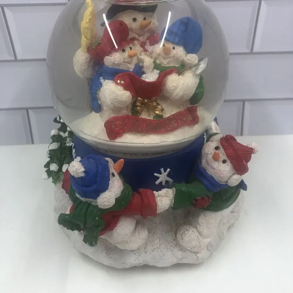 Christmas Snowman Musical Snow Globe- plays White Christmas. Approx 5 “ Tall